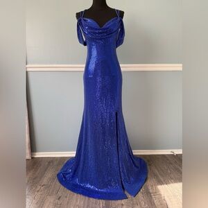 Stunning Blue Sequin Mermaid Dress